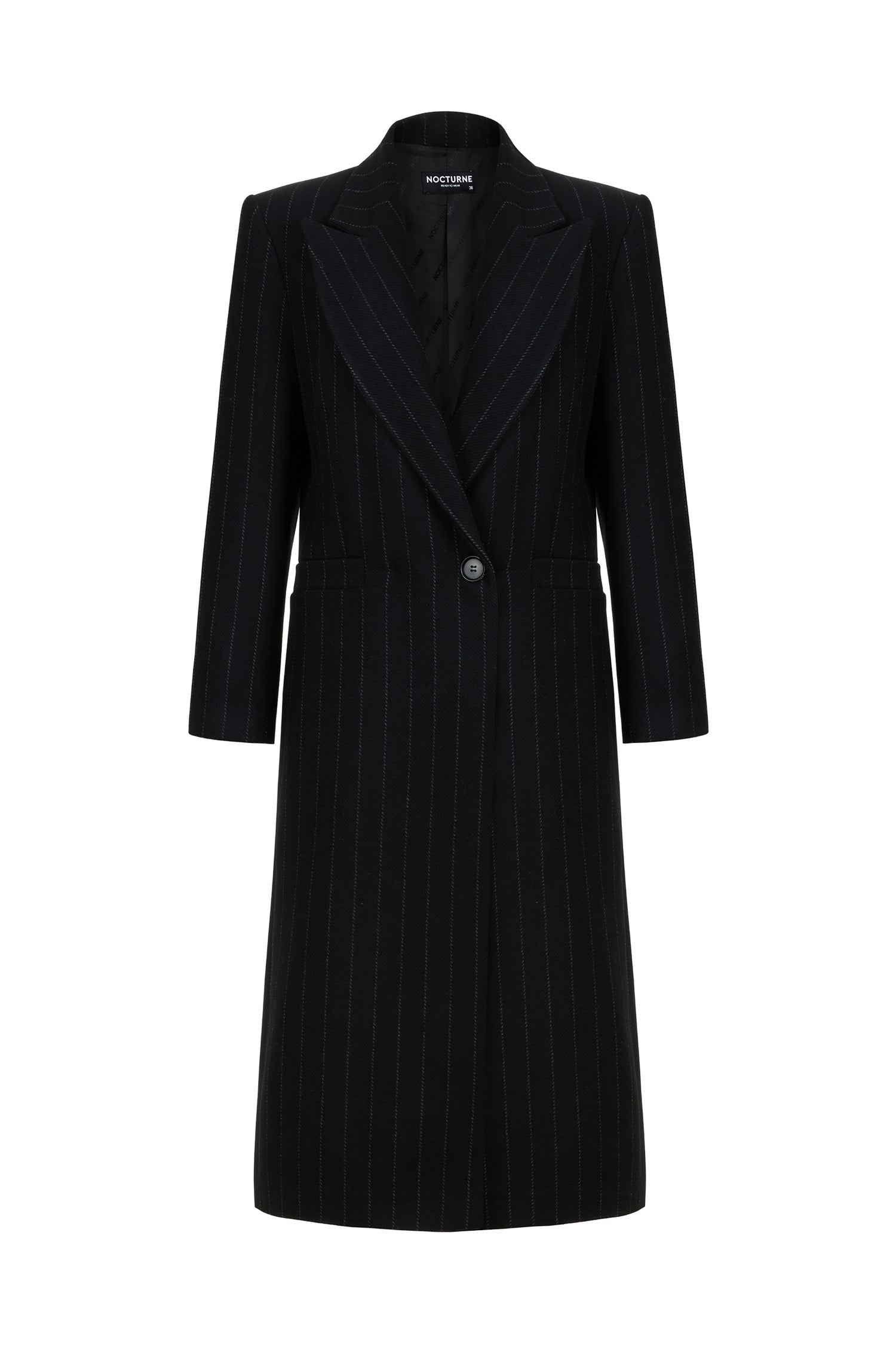 Shoulder Pad Wool Blend Coat (Final Sale)