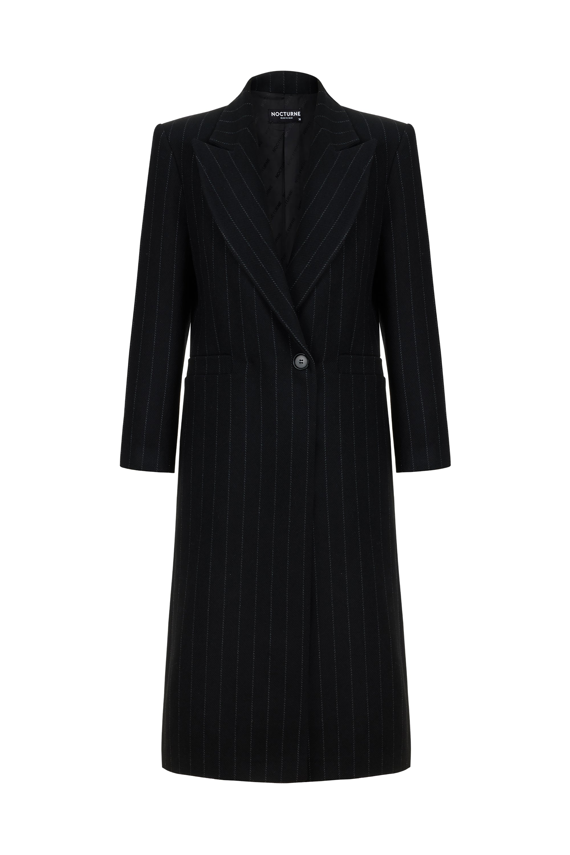 Shoulder Pad Wool Blend Coat (Final Sale)