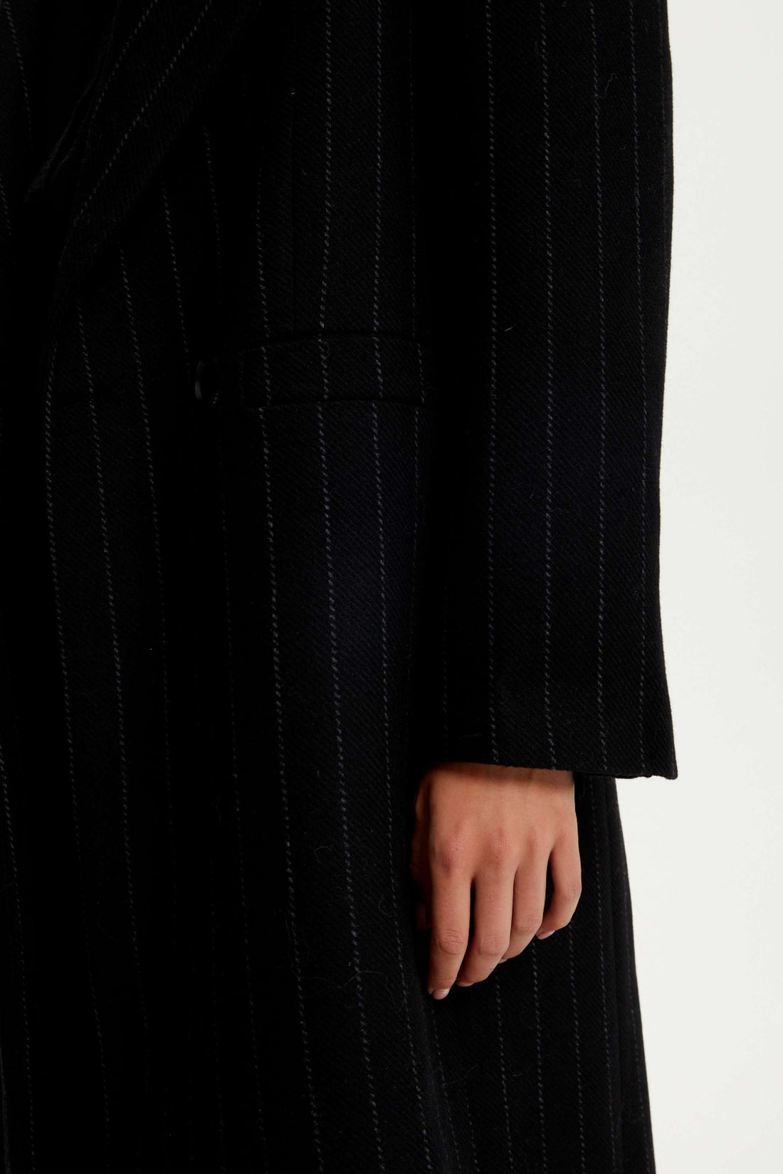 Shoulder Pad Wool Blend Coat (Final Sale)