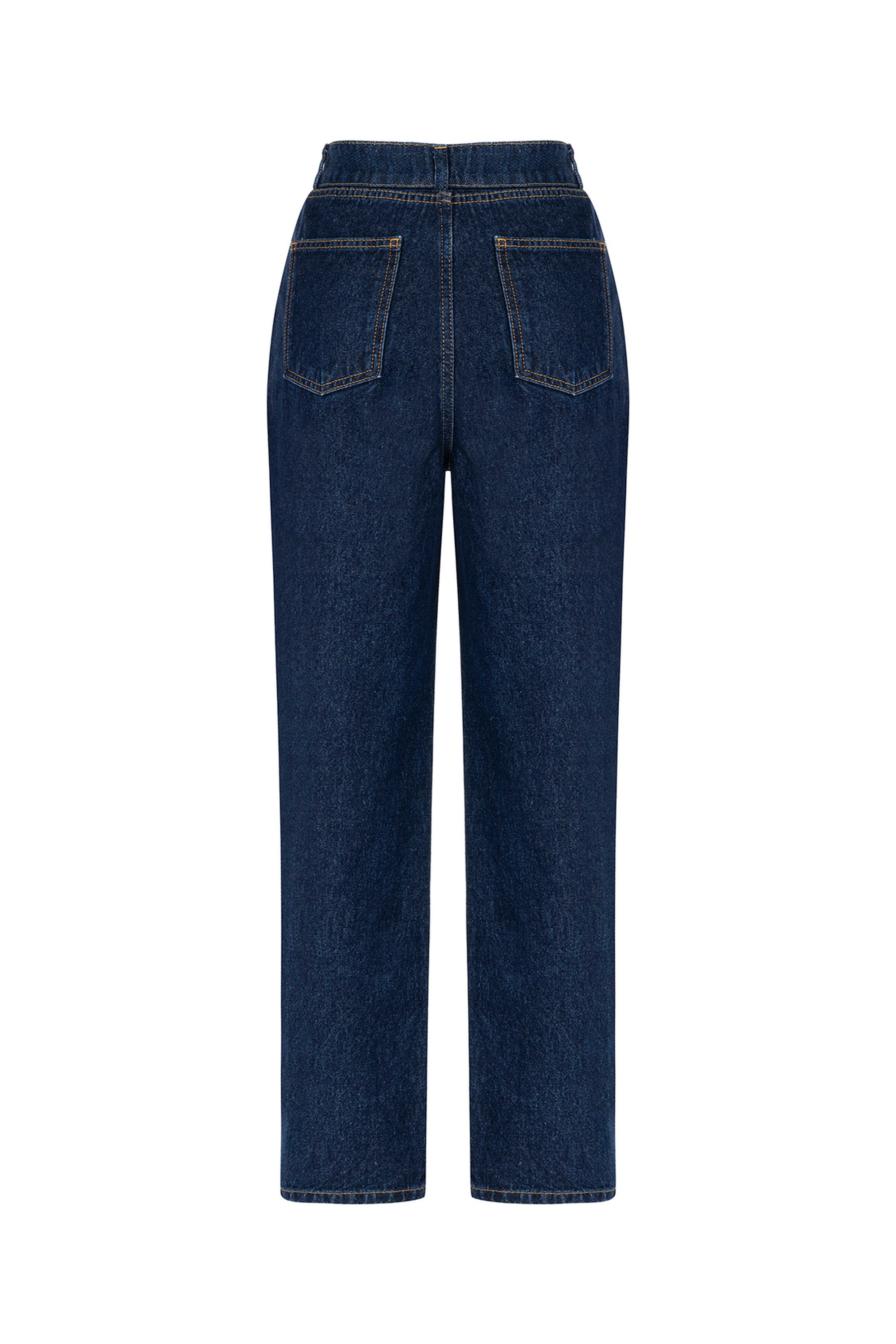 Double Waist Accessory Detailed Jean Trousers
