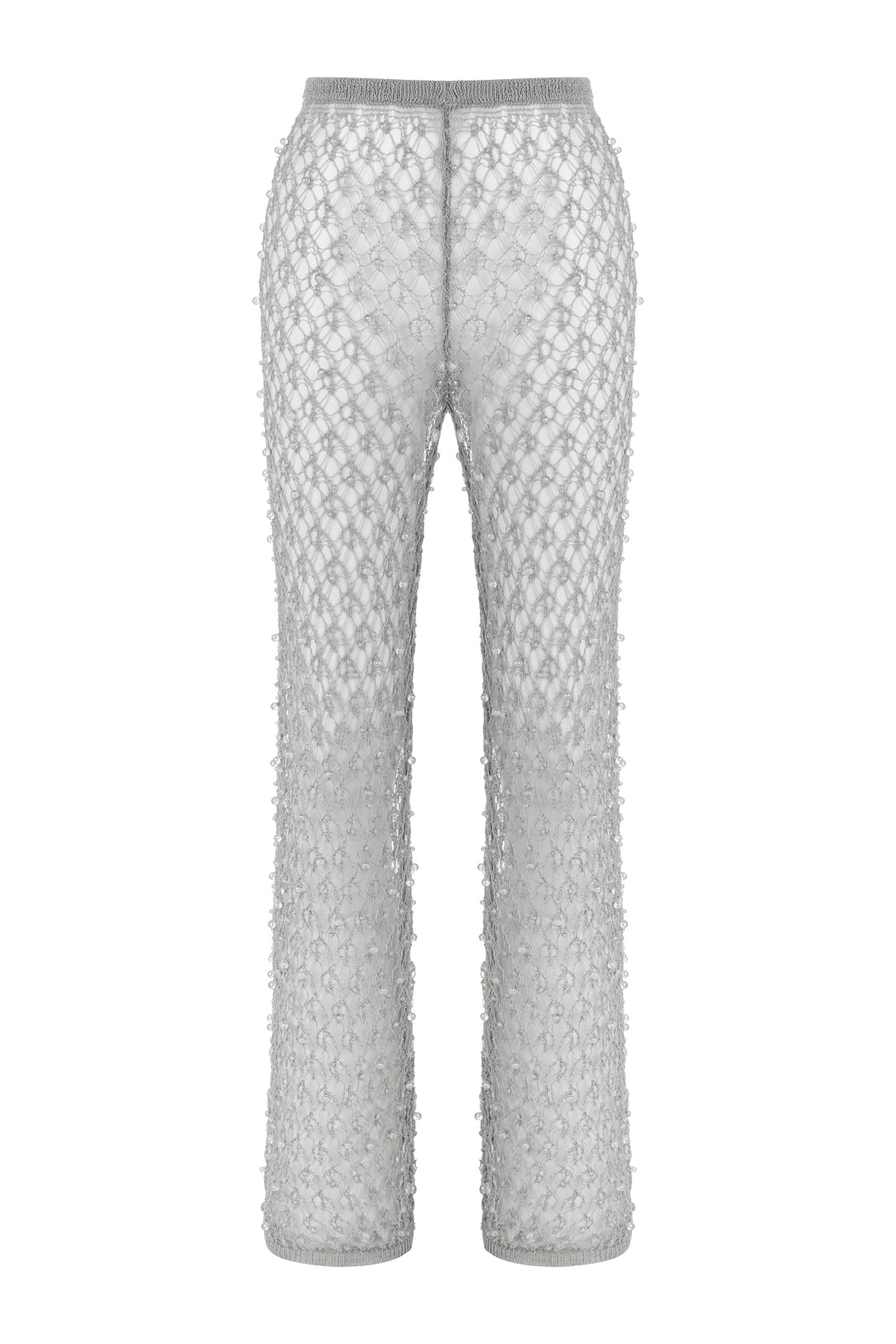Shiny Thread Mesh Trousers