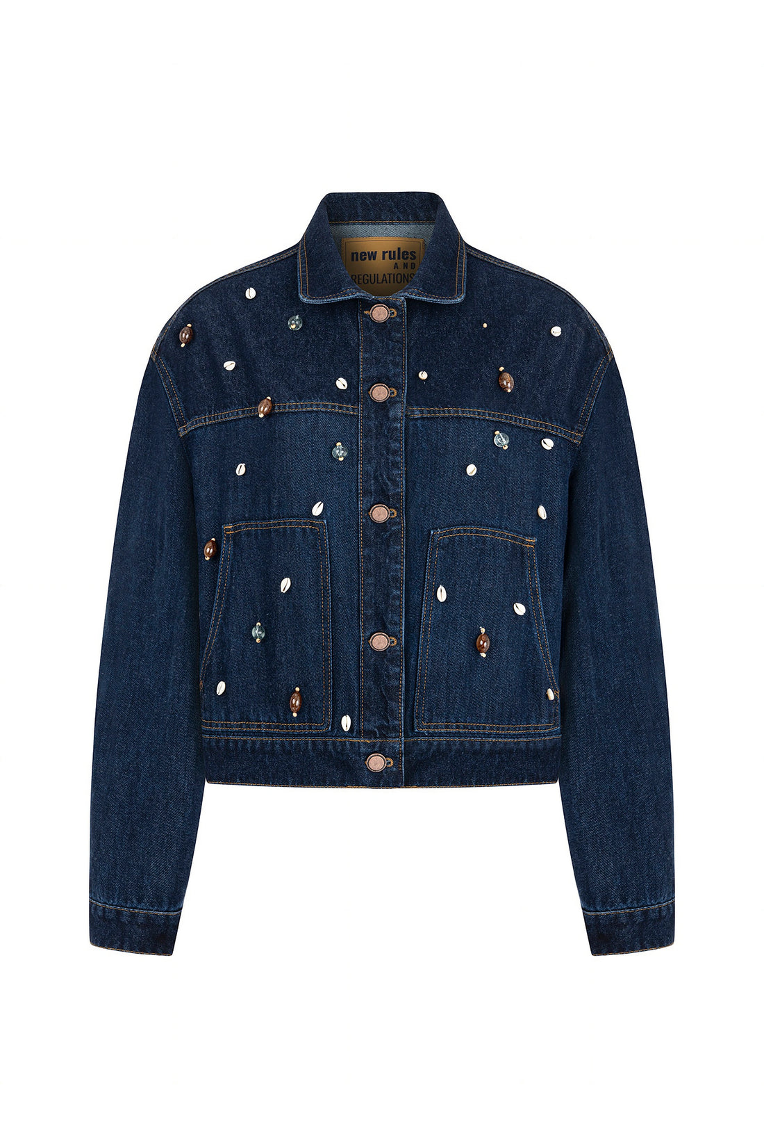 Shell Design Jean Jacket (Final Sale)
