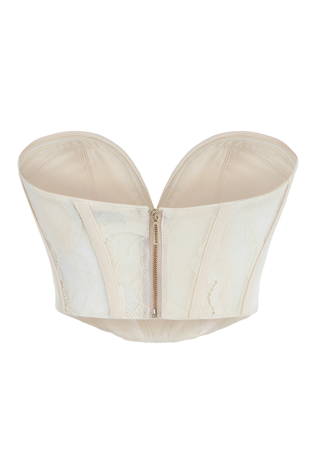 Sweetheart Neckline Garnished Crop Top