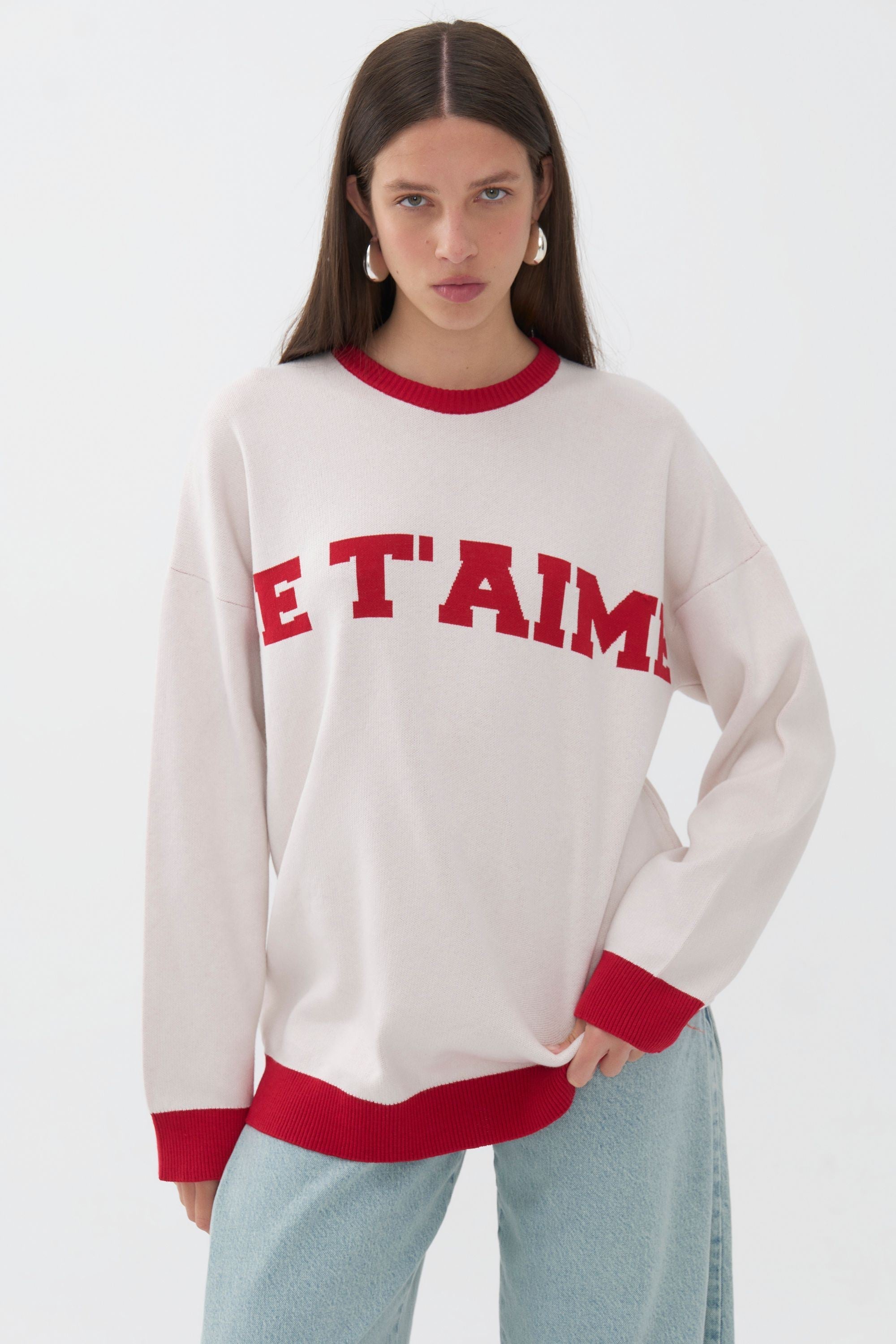 Sweater logo print sale