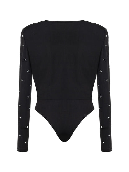 Double-Breasted Collar Bodysuit