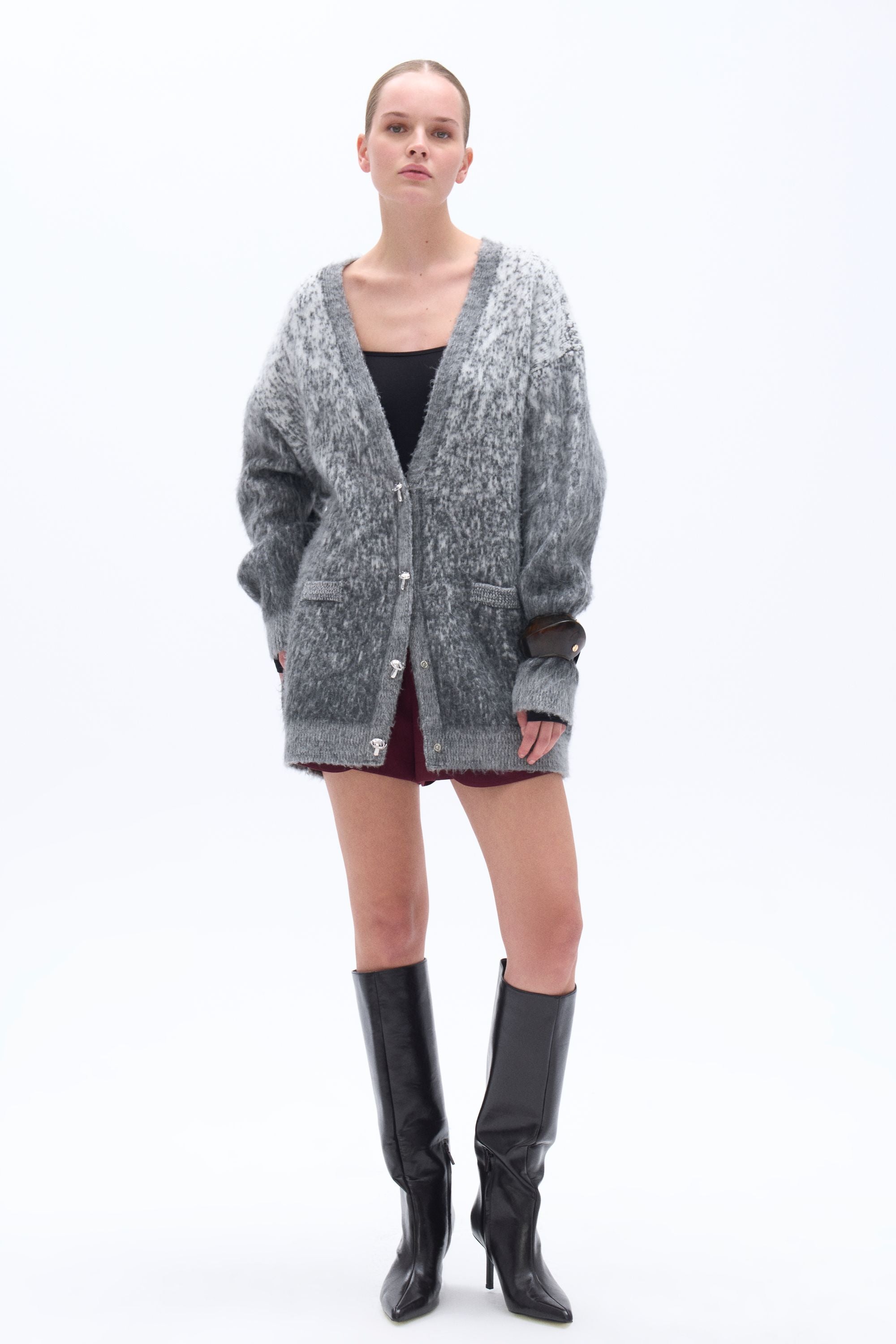 Gradient Oversized Cardigan