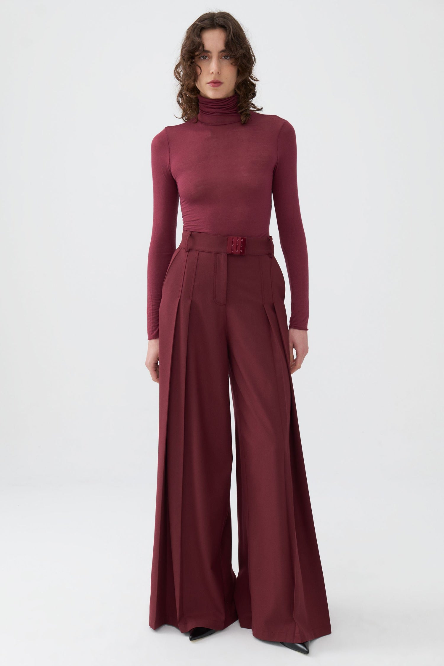 High Waist Pleated Trousers