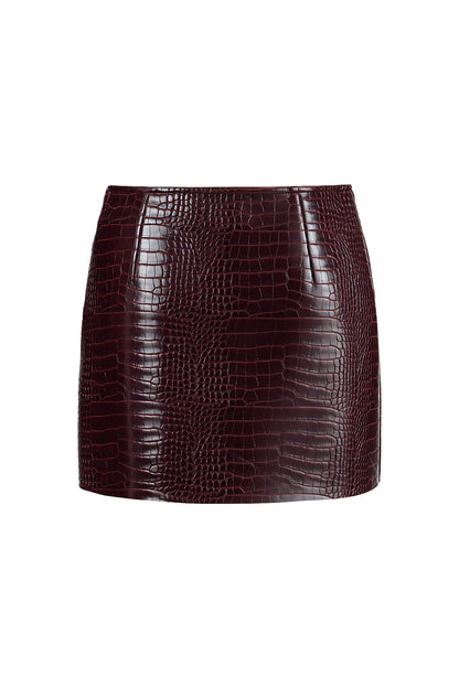 Faux Leather Mini Skirt