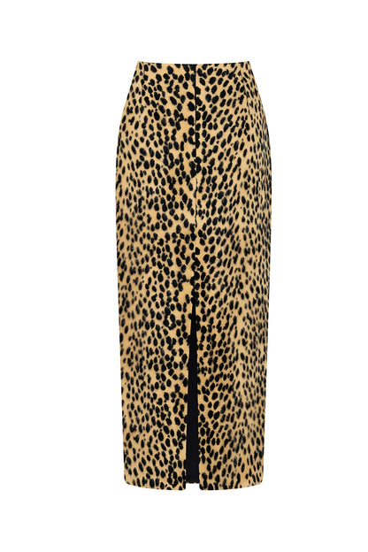 Leopard Print Pencil Skirt