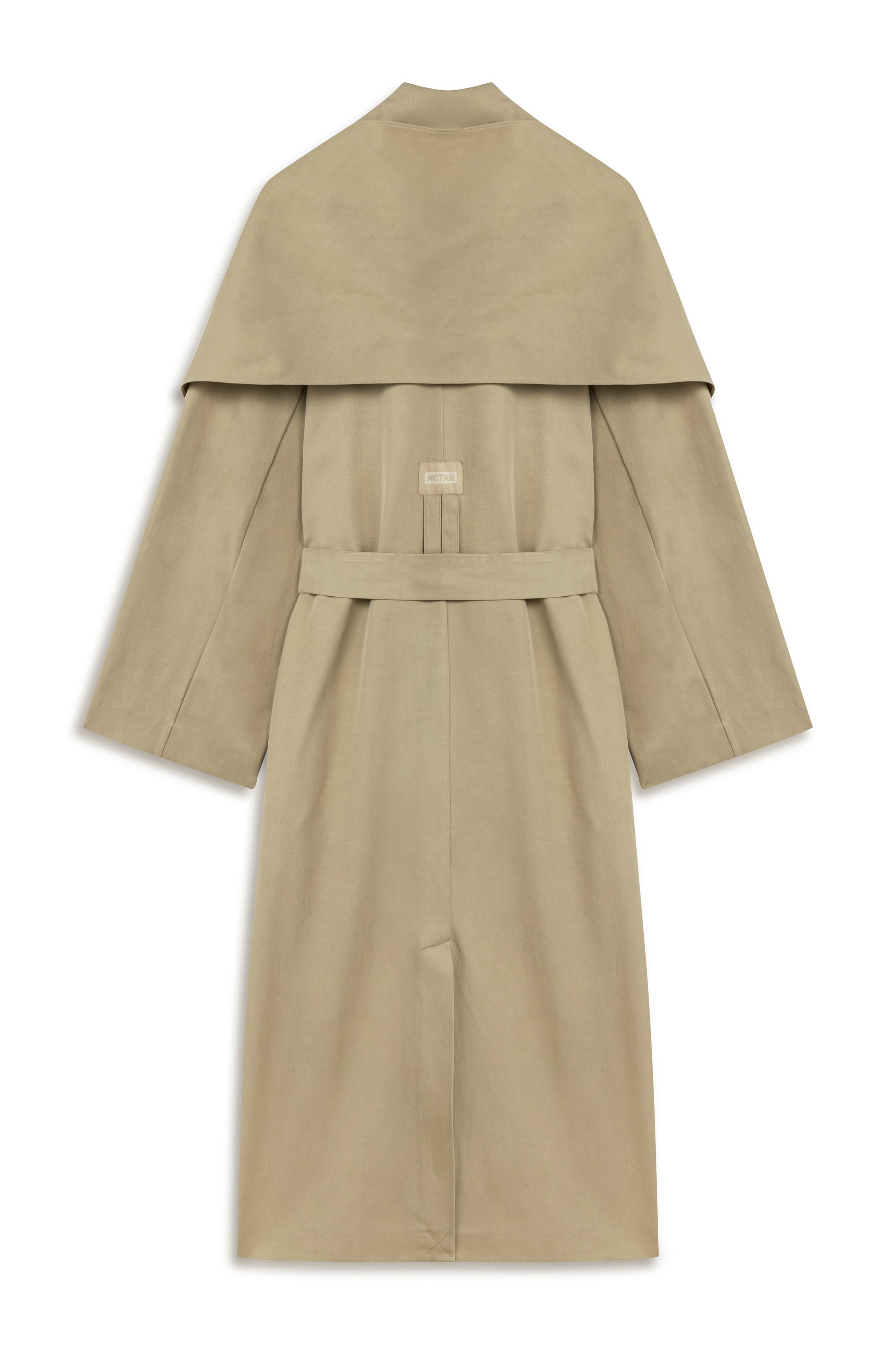 Shawl-Designed Trench Coat