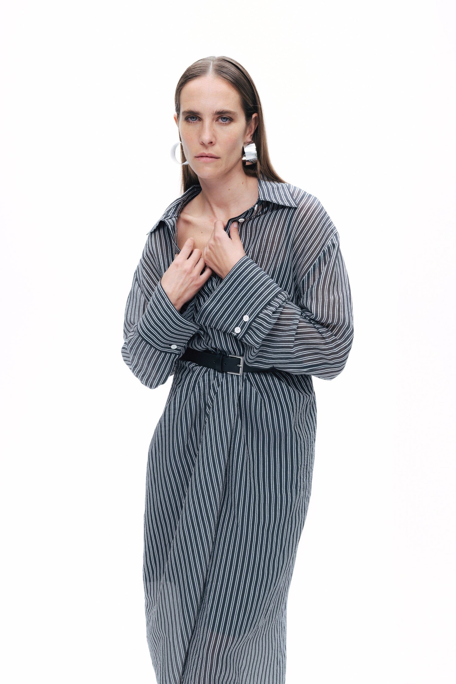 Striped Shirt Dress