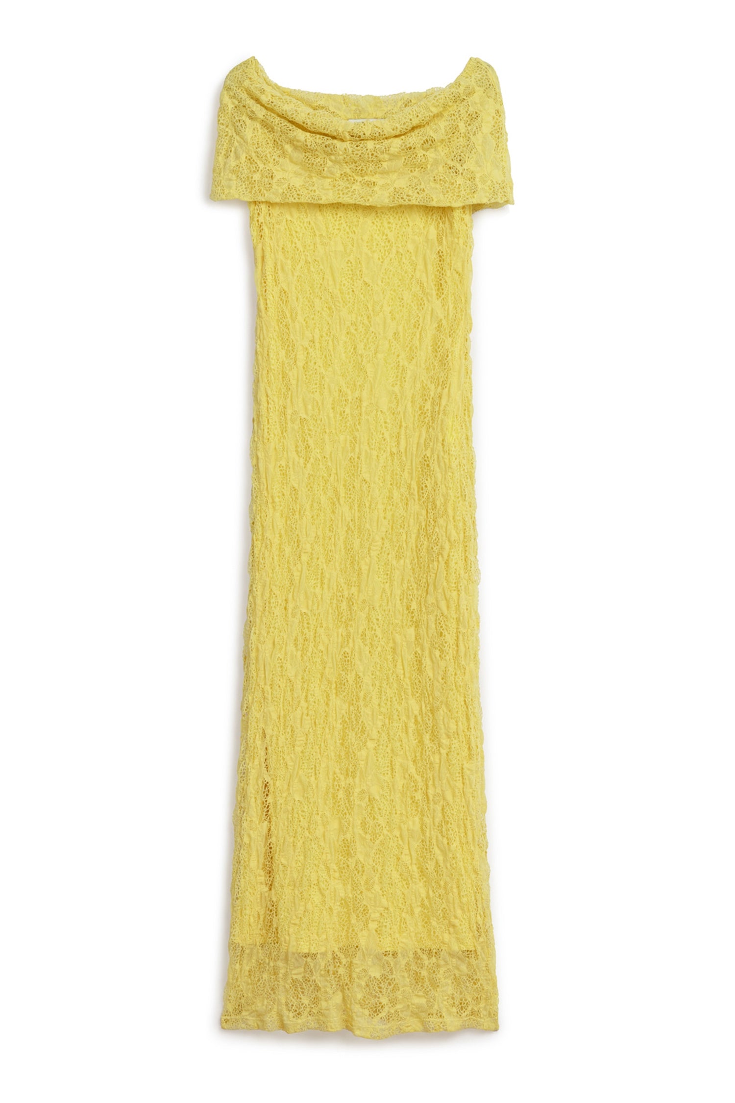 Yellow Off-The-Shoulder Lace Detailed Maxi Dress Nocturne Yellow Off-The-Shoulder Lace Detailed Maxi Dress Nocturne