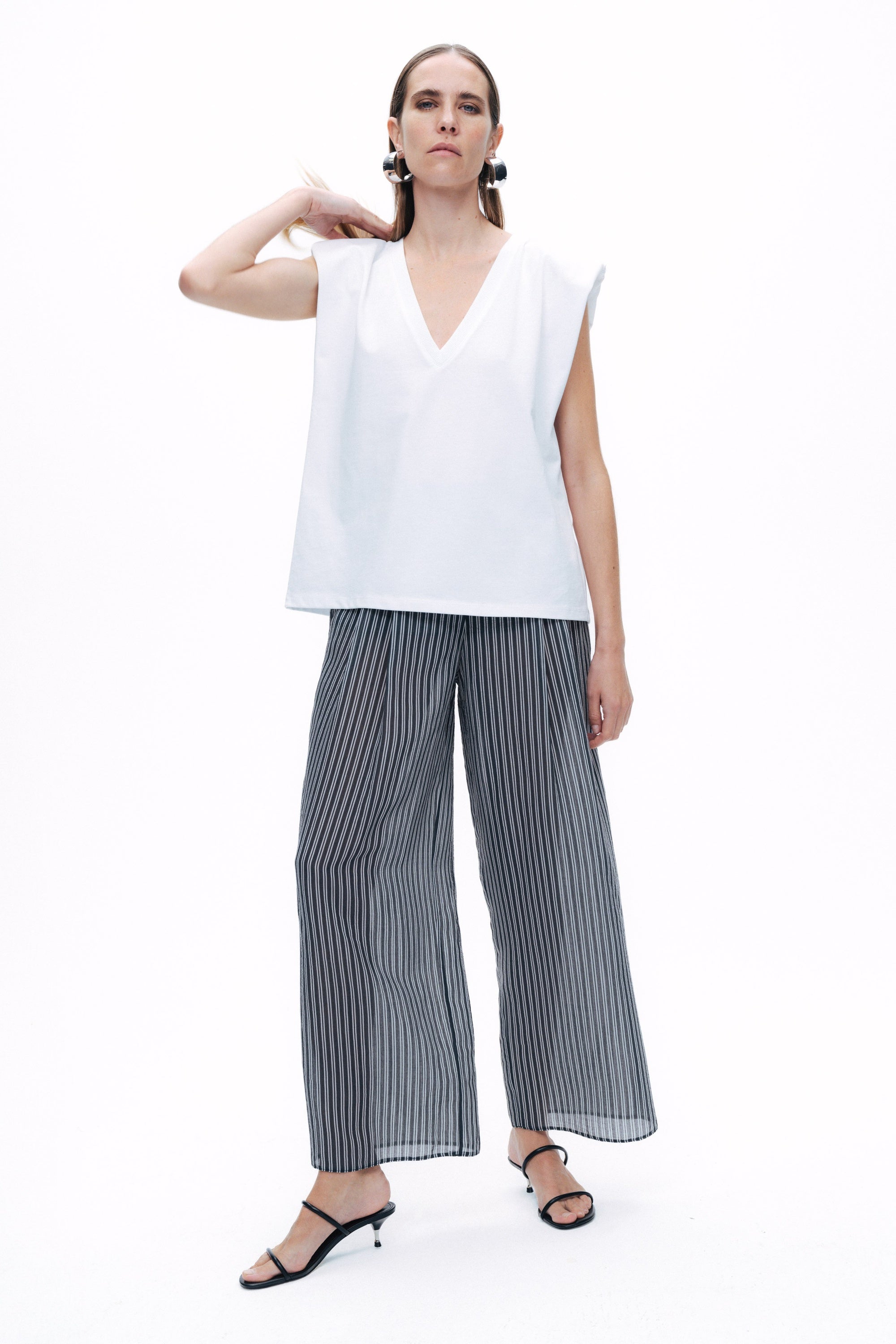 Striped Transparent Trousers