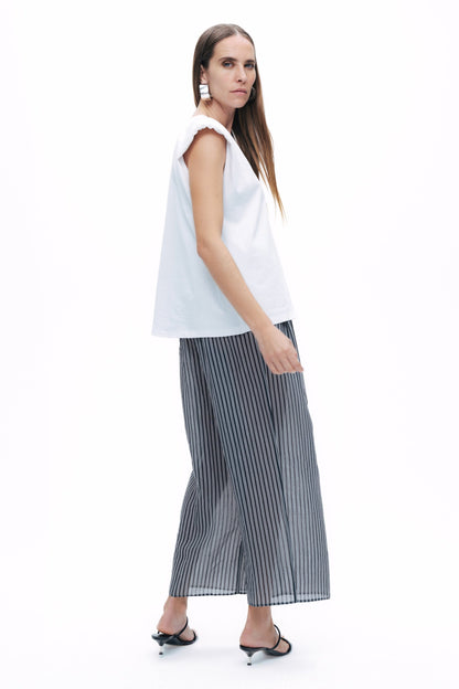 Striped Transparent Trousers