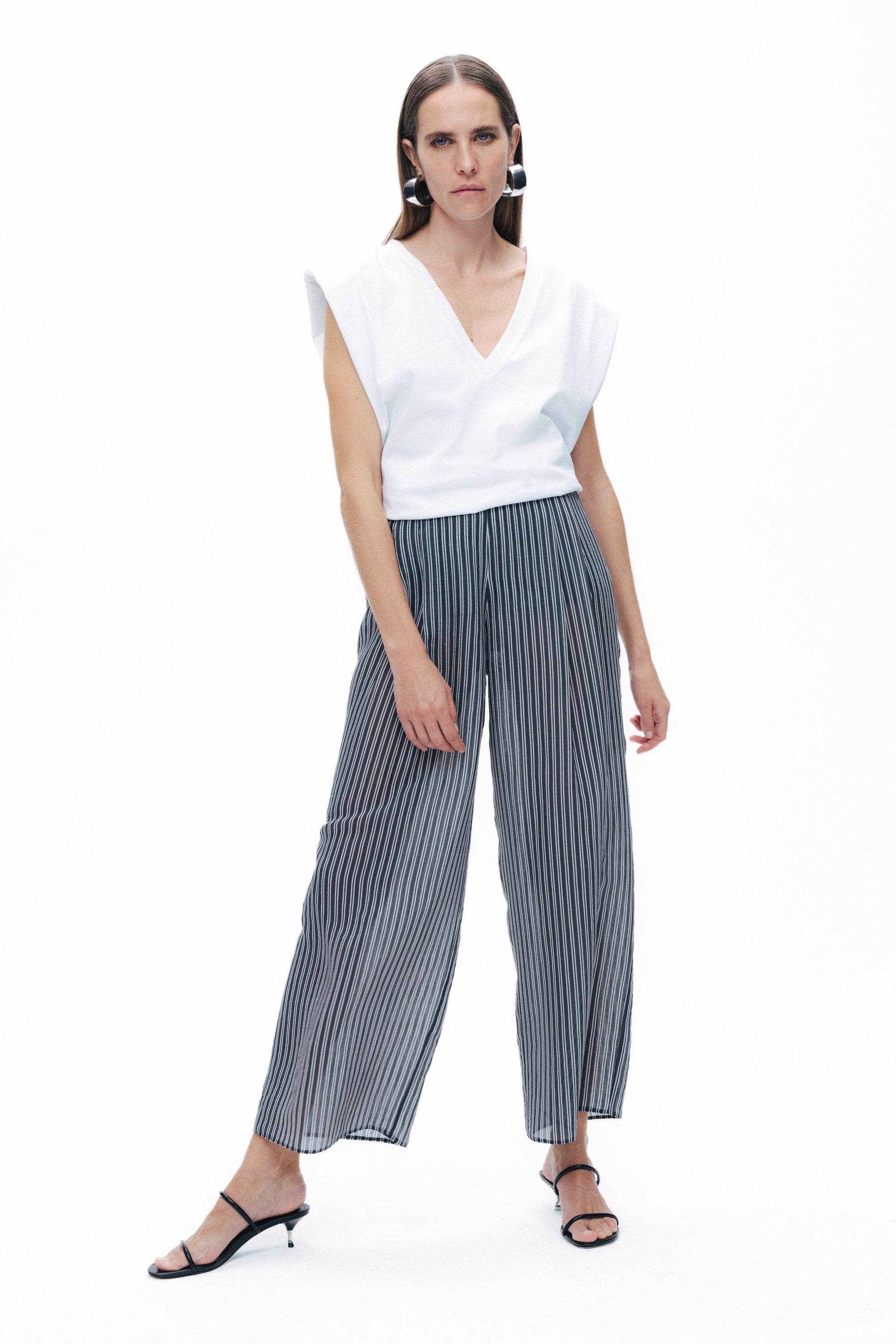 Striped Transparent Trousers