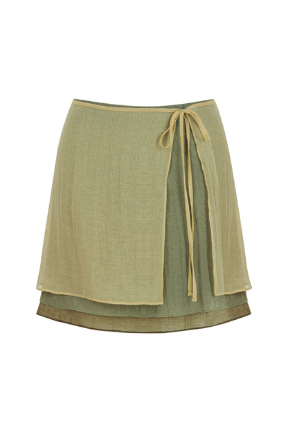 Mini Skirt with Tie Detail