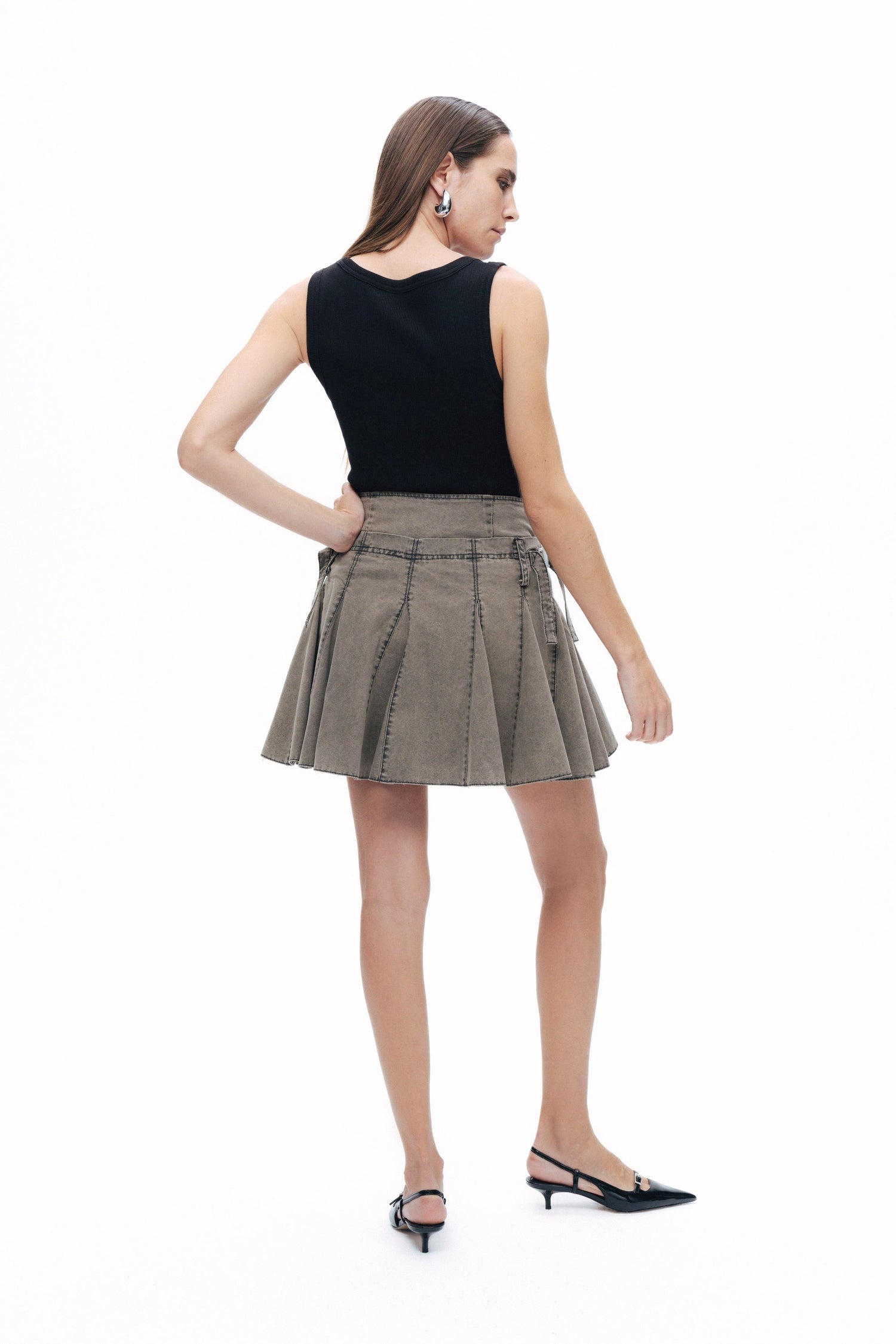 Pleated Mini Skirt