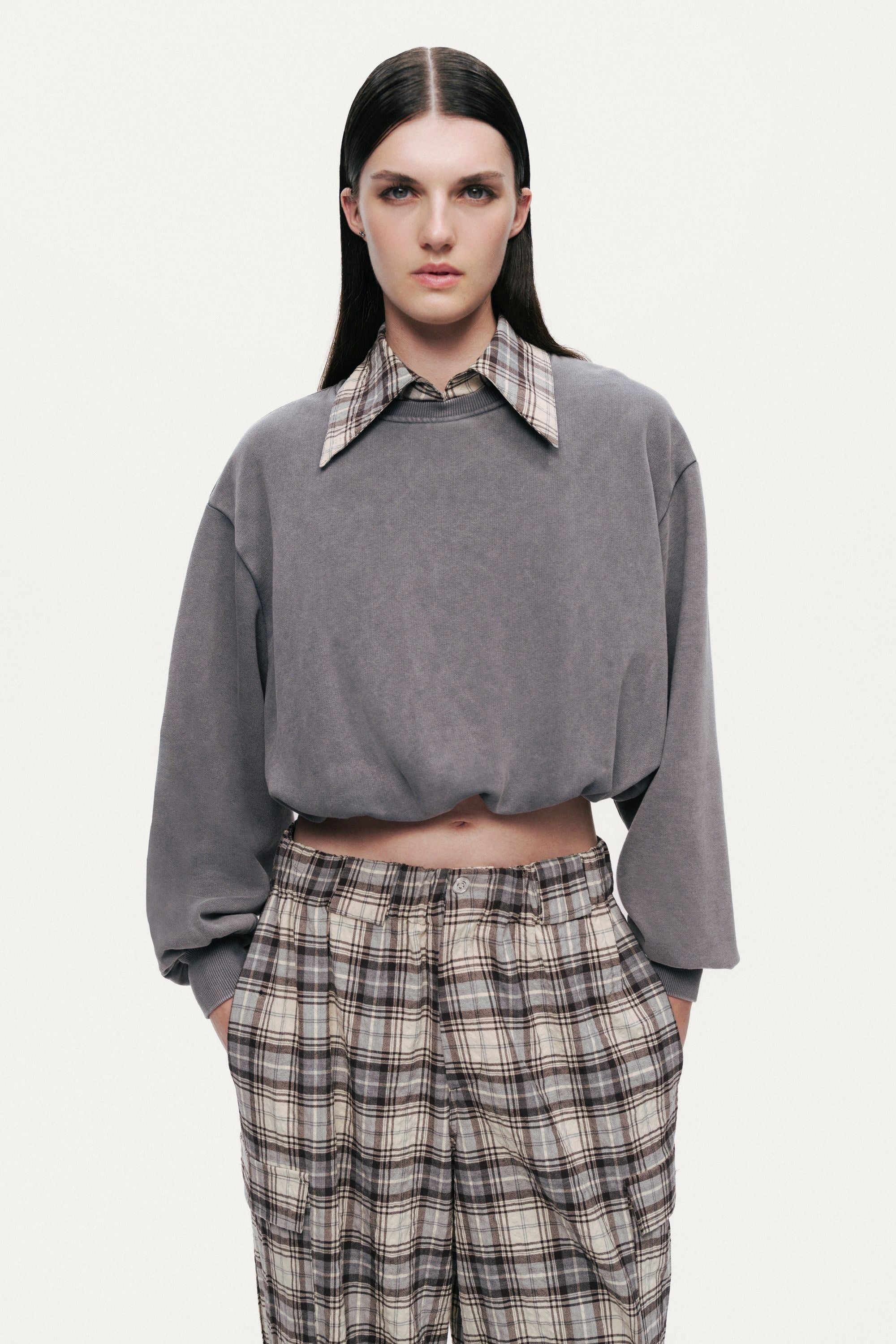 Cropped Crew Sweatshirt