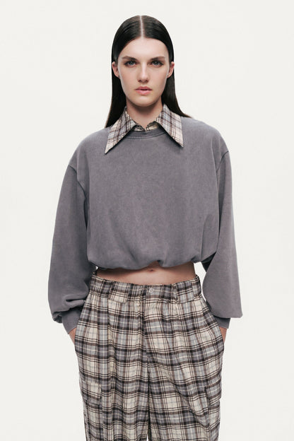 Cropped Crew Sweatshirt
