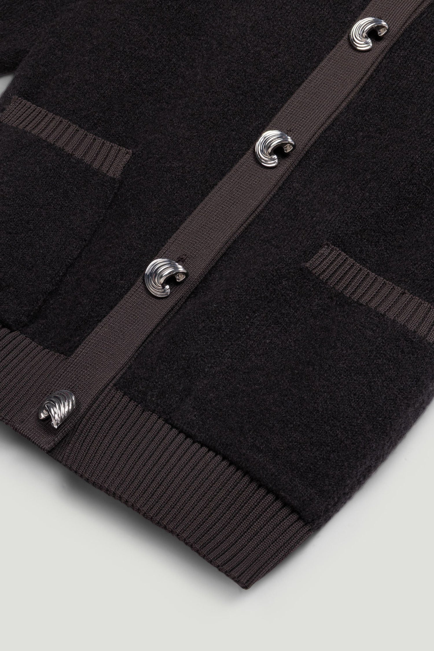 Contrast-Trim Short-Sleeve Cardigan