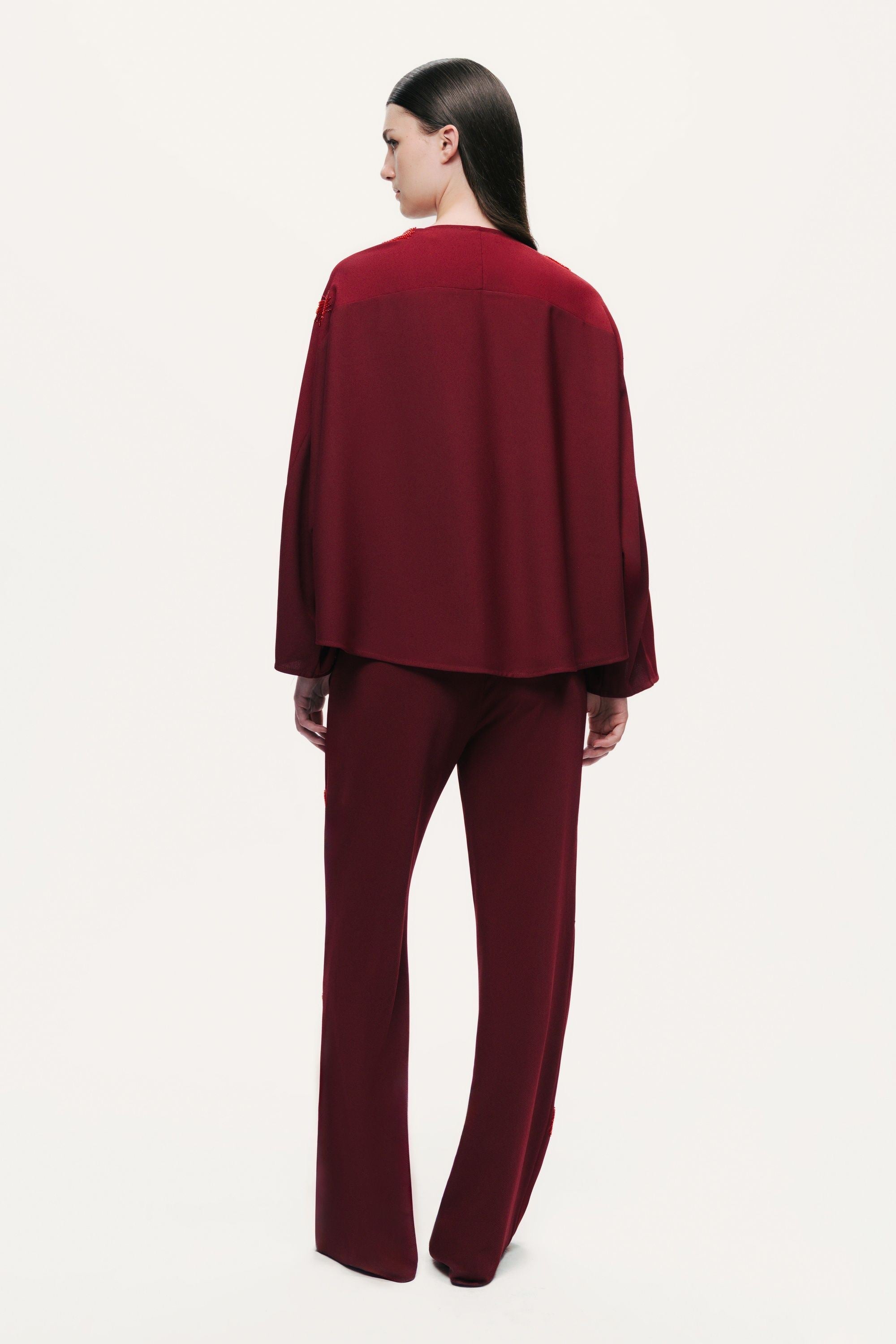 Beaded Open-Front Kimono