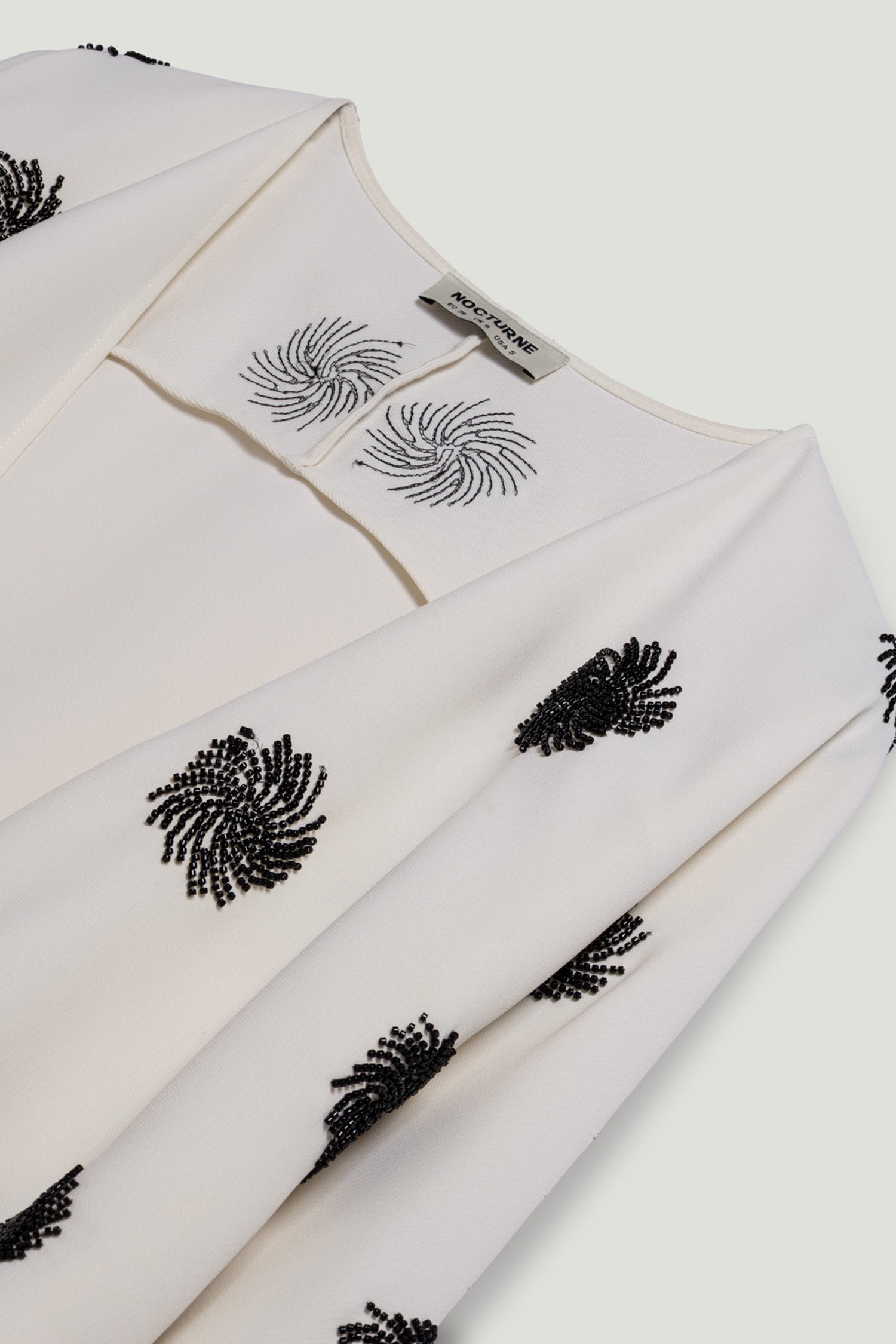 Beaded Open-Front Kimono