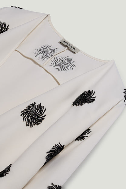 Beaded Open-Front Kimono