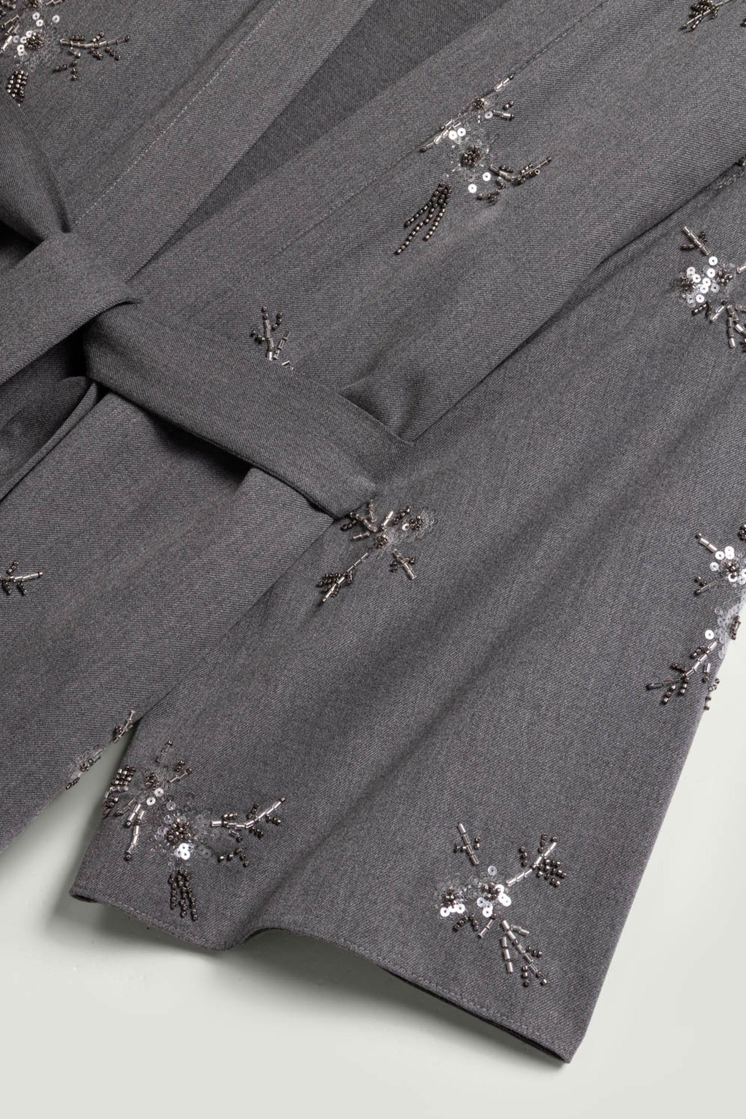 Beaded Embroidered Belted Maxi Kimono