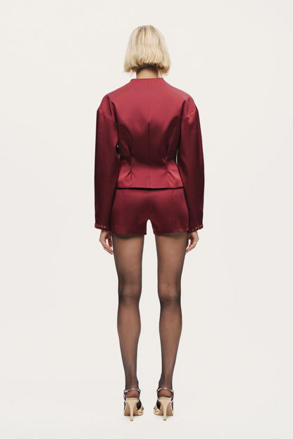 Twin-Lace High-Waist Shorts