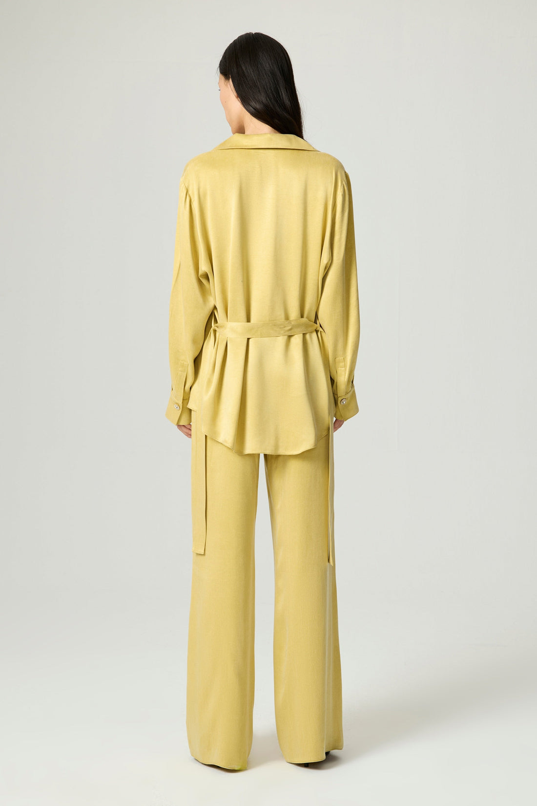 Belted Shirt with Statement Buttons