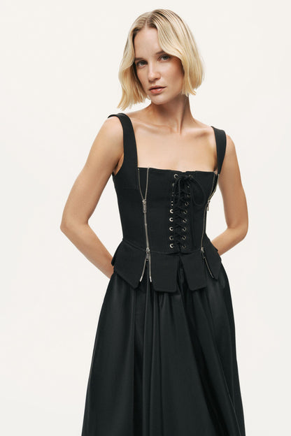 Laced Corset Maxi Dress