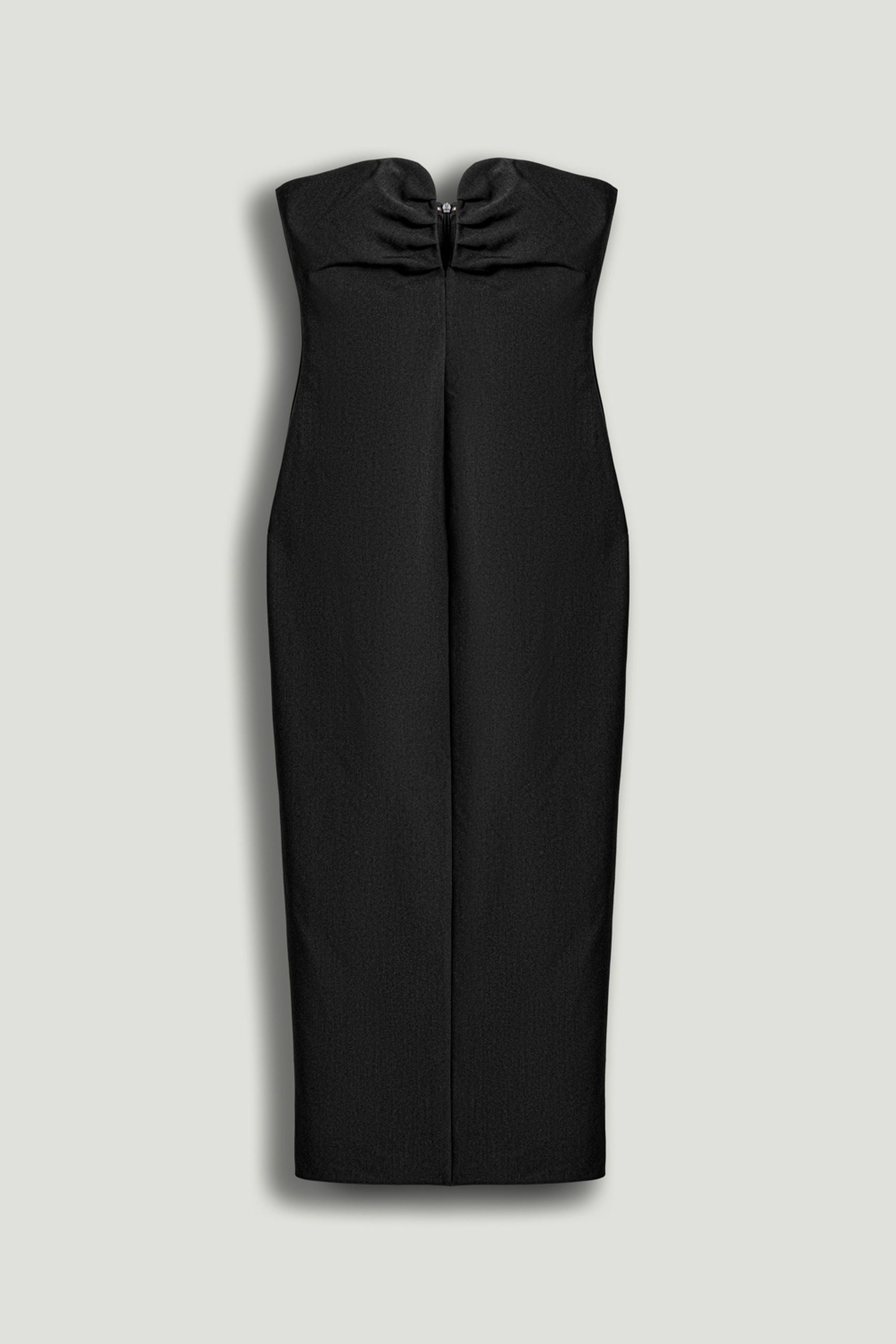 Strapless Sweetheart Midi Pencil Dress