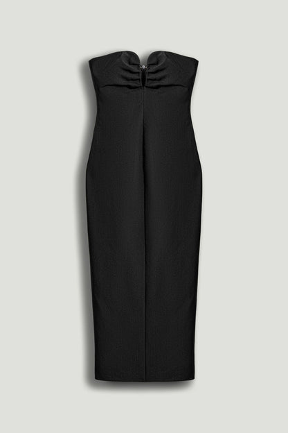 Strapless Sweetheart Midi Pencil Dress