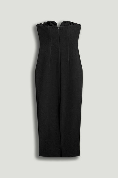 Strapless Sweetheart Midi Pencil Dress