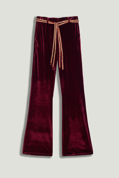 Velvet Bootcut Trousers