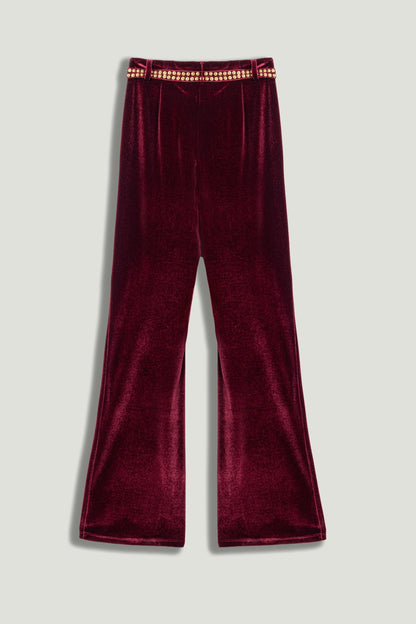 Velvet Bootcut Trousers