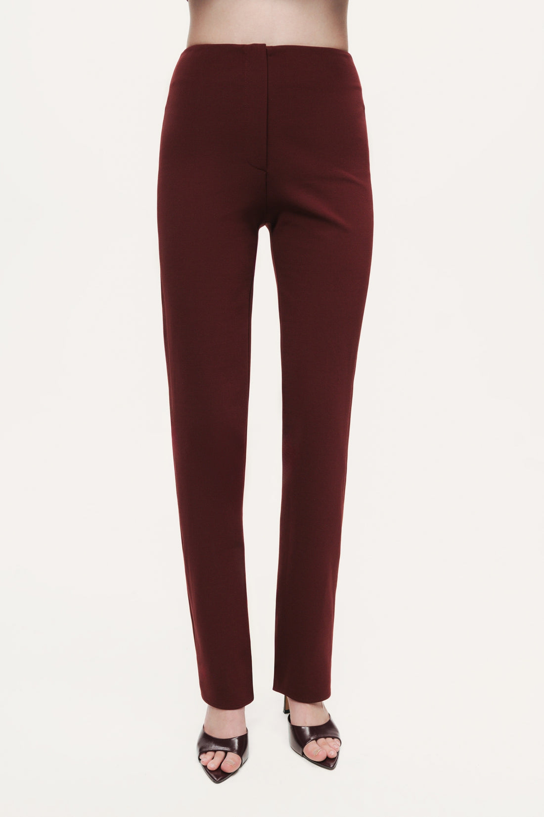 Split-Hem Straight Pants