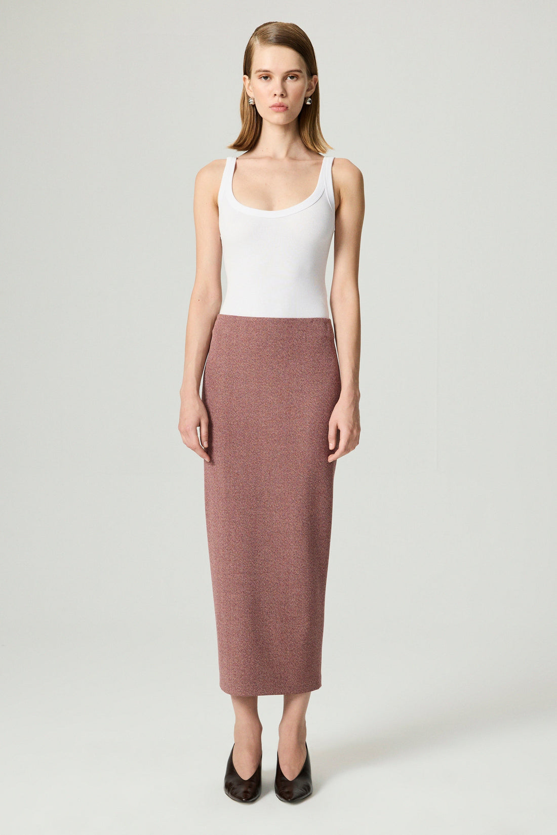 Slit Detail Tailored Maxi Skirt