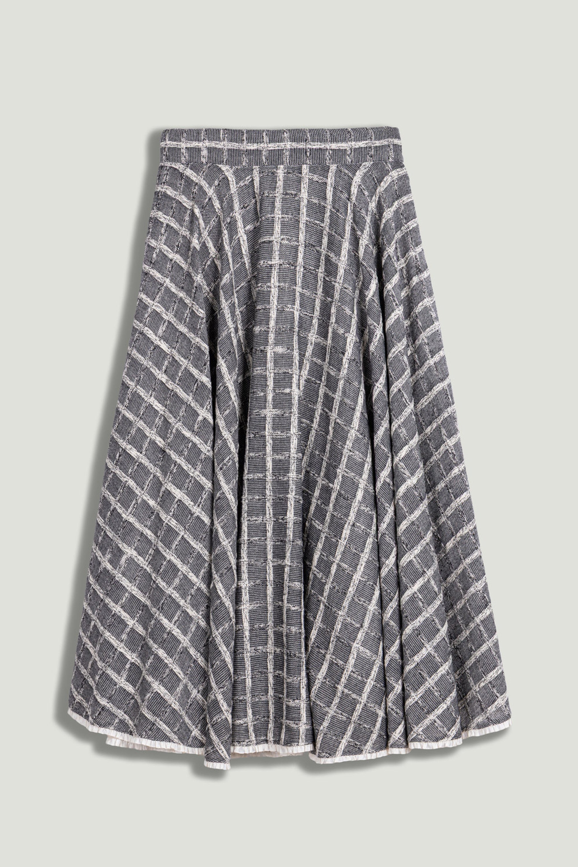 Frill Trimmed Ruffle Midi Skirt