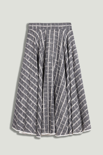 Frill Trimmed Ruffle Midi Skirt