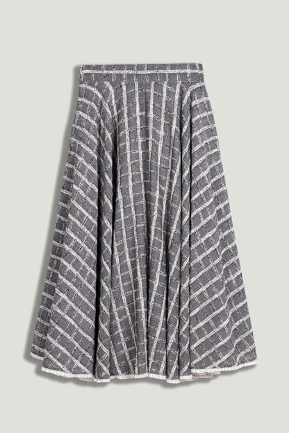 Frill Trimmed Ruffle Midi Skirt