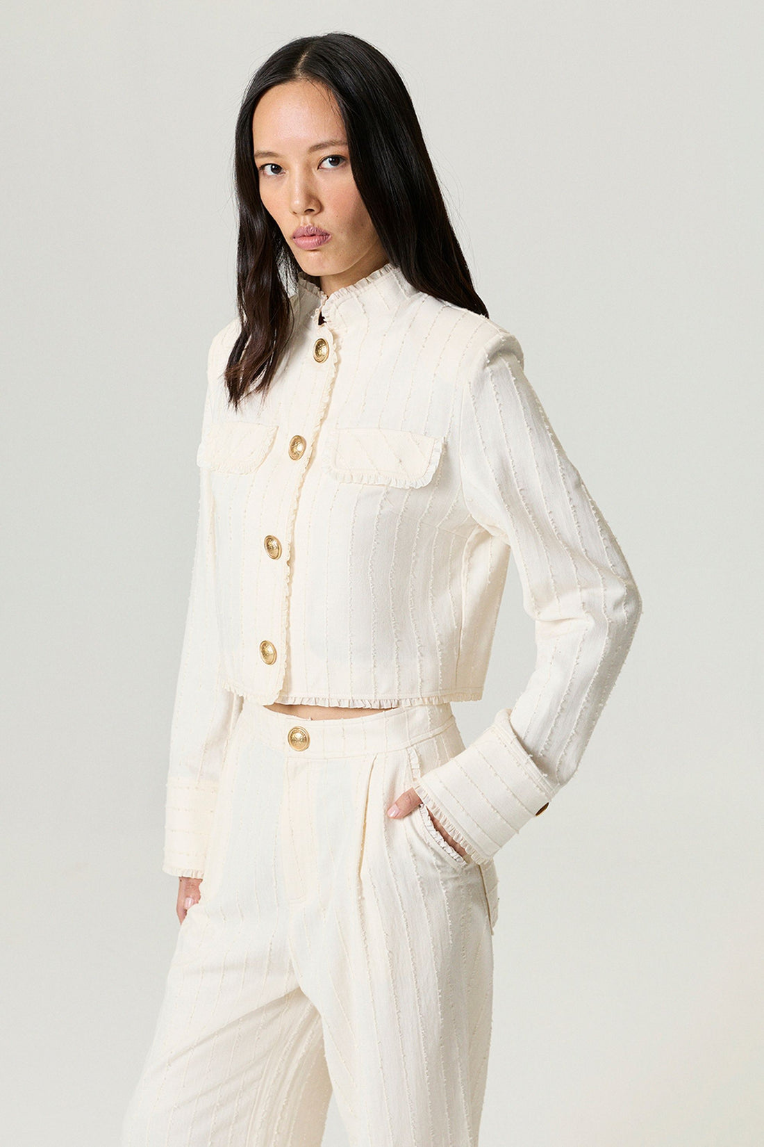 Ruffle Trim Detailed Pants