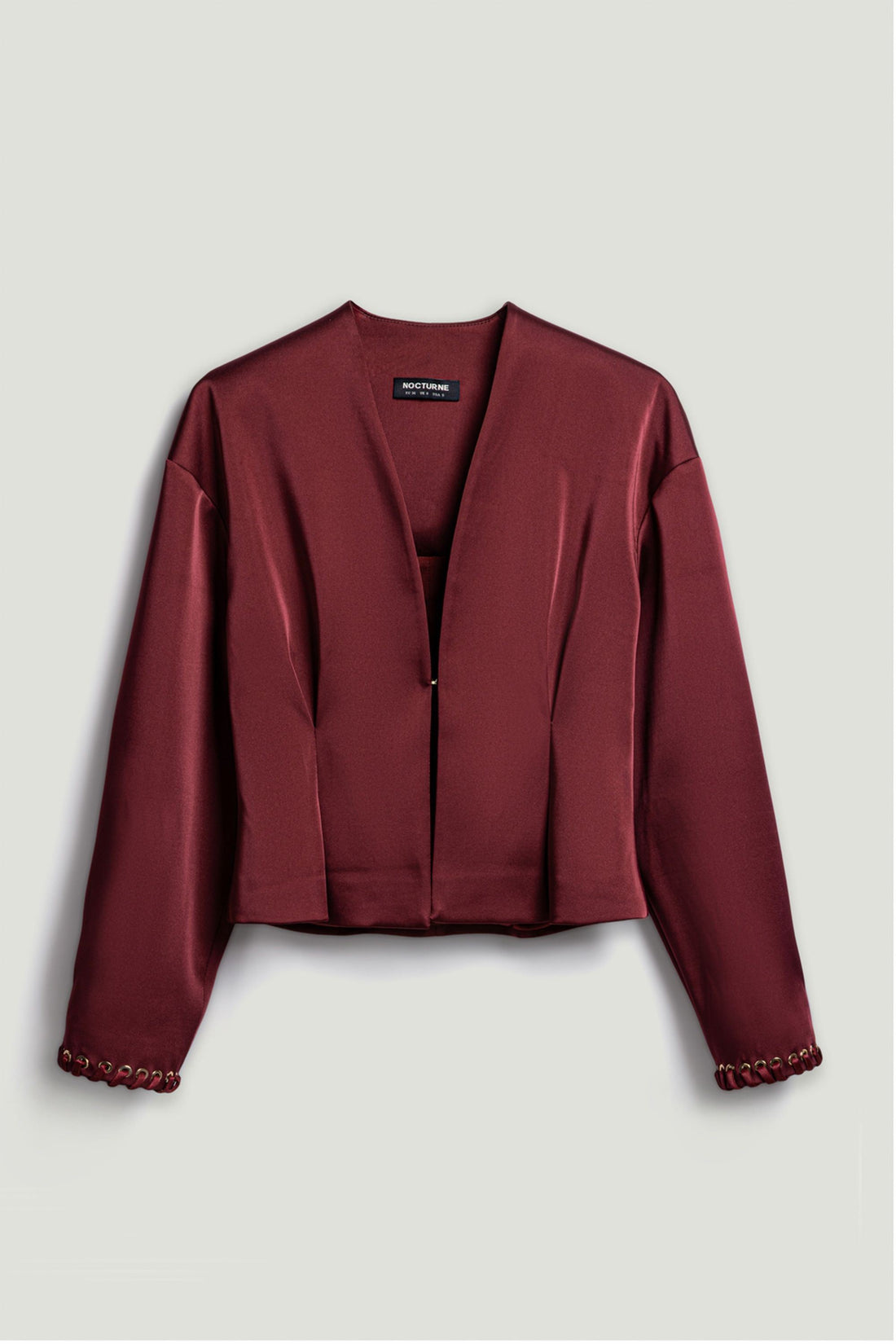 Hook-Closure Cropped Jacket