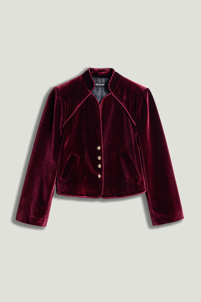 Velvet Cropped Jacket