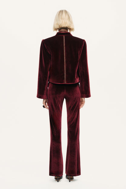 Velvet Cropped Jacket