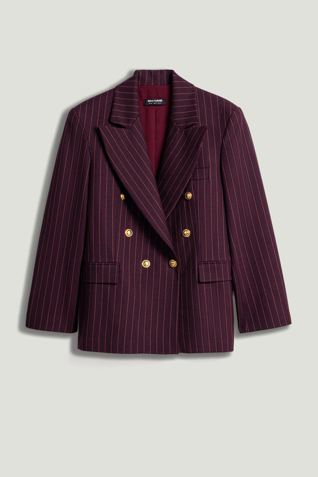 Pinstripe Double-Breasted Blazer