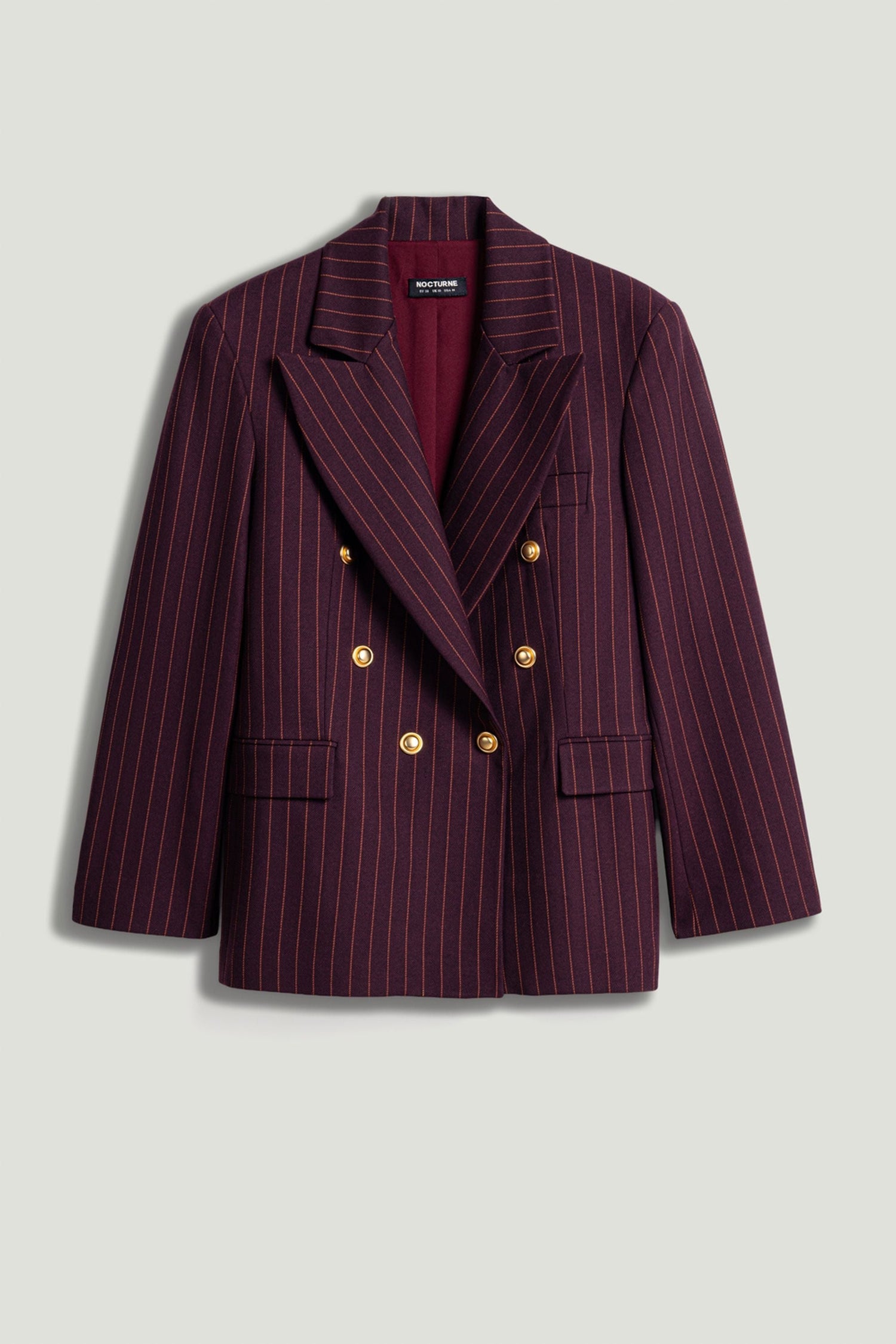 Pinstripe Double-Breasted Blazer