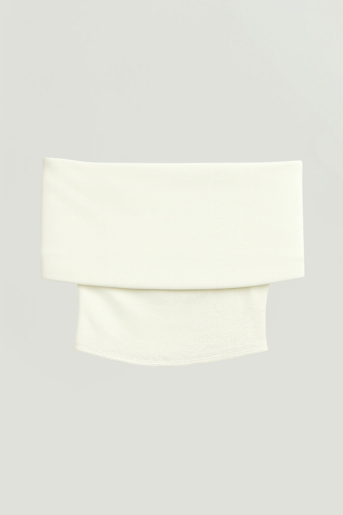 Foldover Zip-Front Bandeau Top