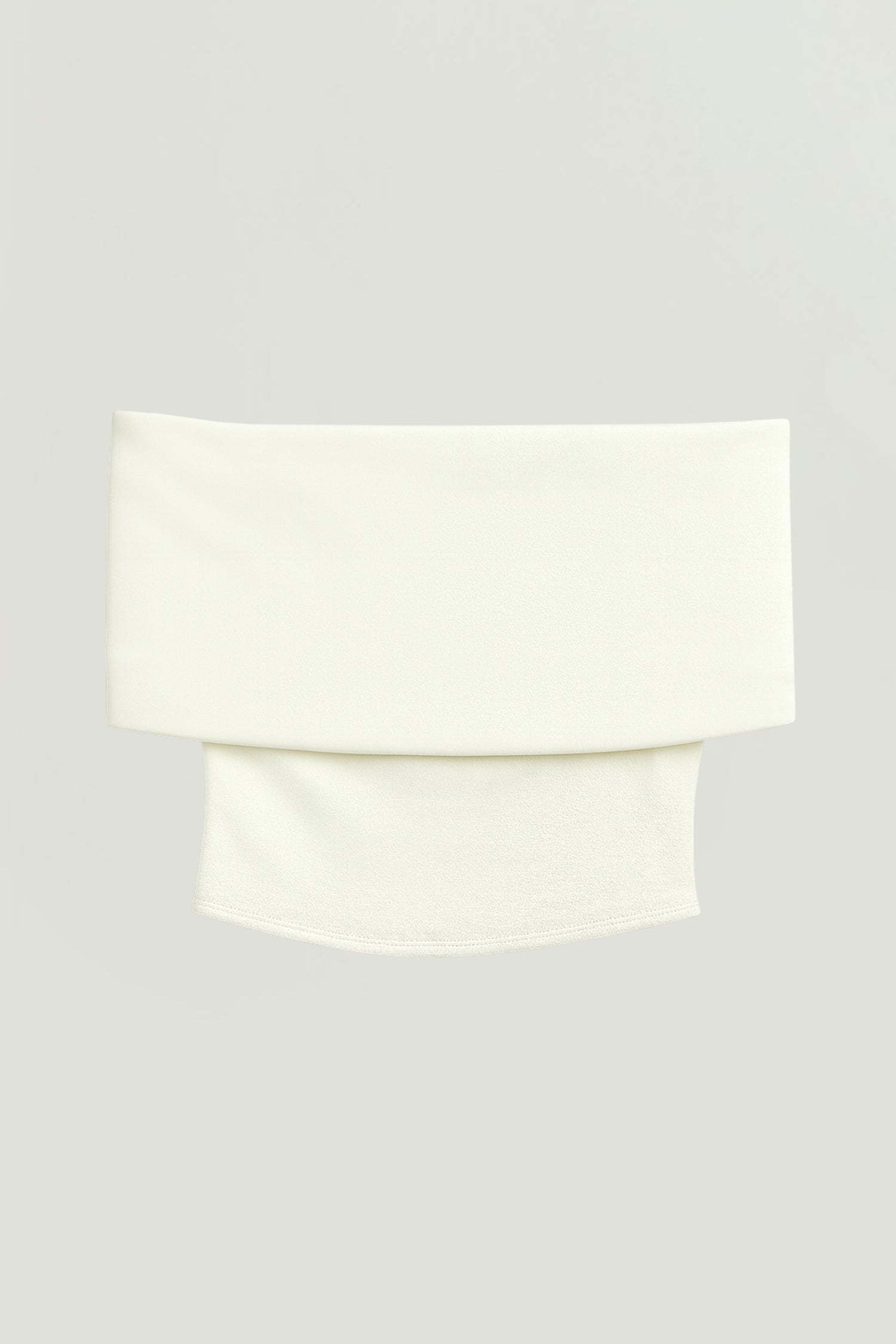 Foldover Zip-Front Bandeau Top