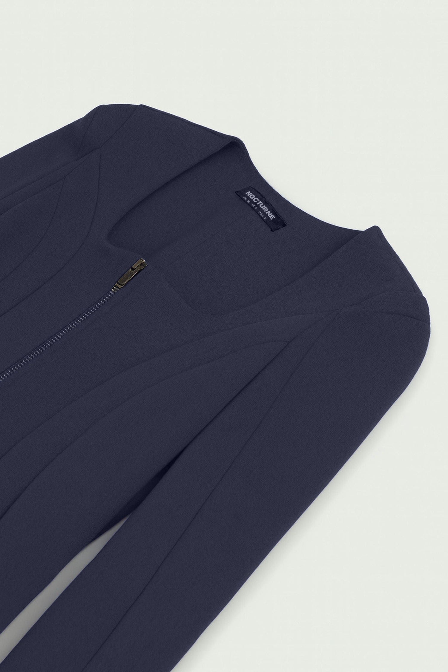 Zip-Front Structured Top